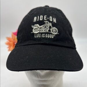 Life Is Good Black 'Ride On' Cap HT8273